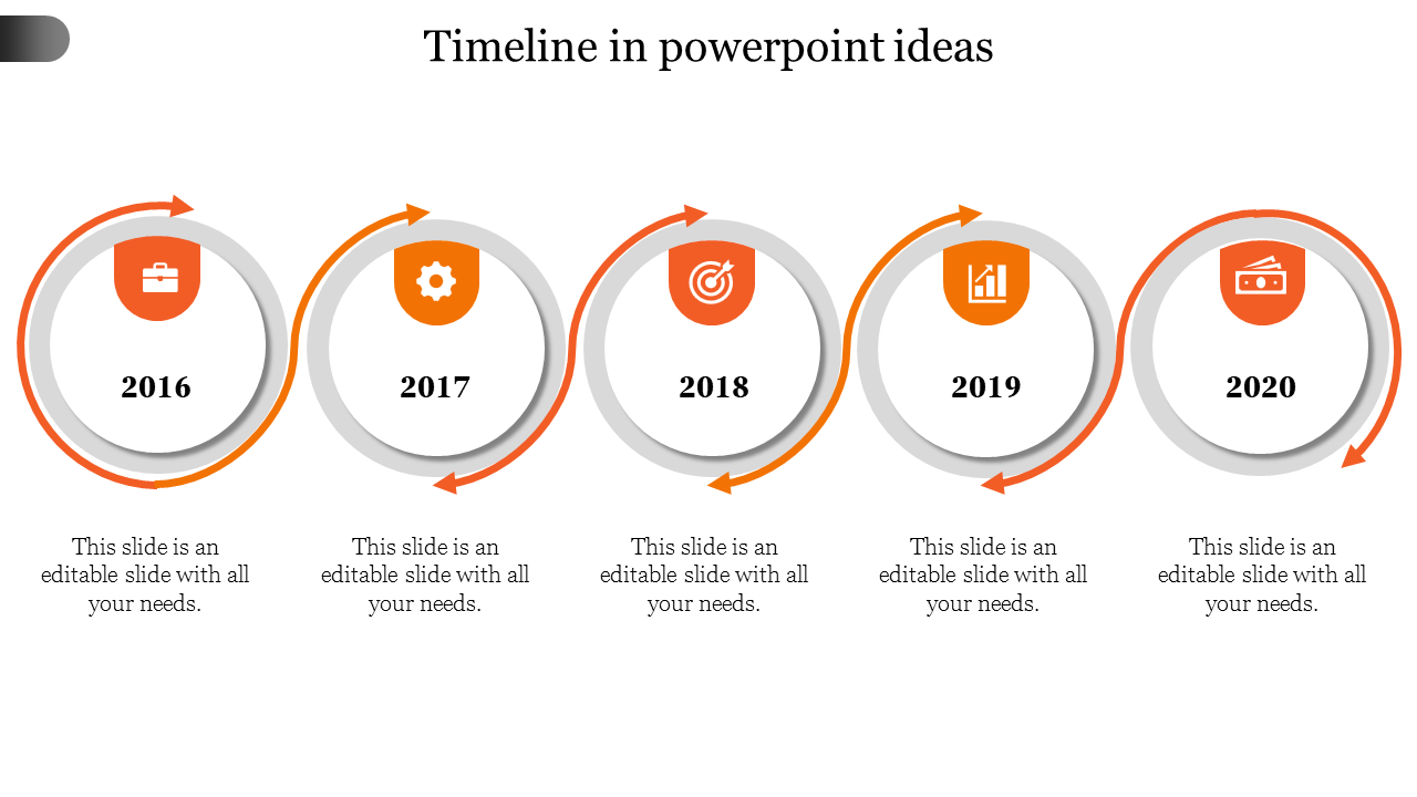 timeline in powerpoint ideas-Orange